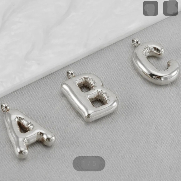 Initial E Pendant Stainless Steel - Picture 8 of 11